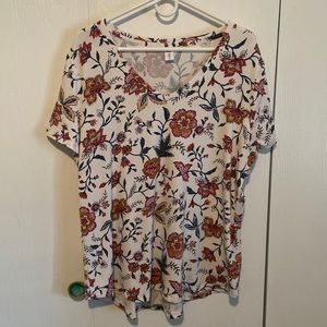 Old Navy XL Luxe Floral V-neck tee